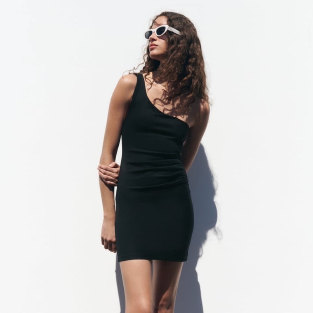 ZARA ASYMMETRIC MINI DRESS